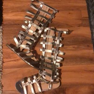 Glaze gladiator sandals